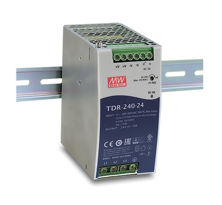 industrielle Hutschiene 240W Dreiphasen-TDR-240-24 errichtet in aktivem PFC