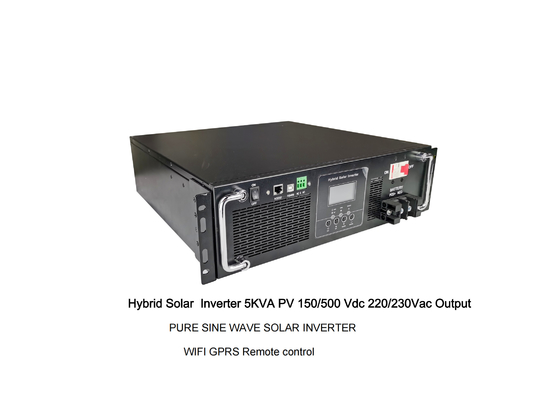 Rack Mount Pure Sine Ware Hybrid Solar Inverter 5KW PV 150/500Vdc 220/230Vac Ausgang Wifi GPRS für BTS