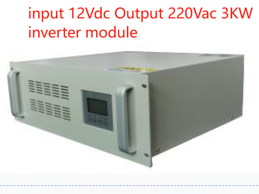 Gleichstromwechselumrichter 19 Zoll 4RU Rack Typ Eingang 12Vdc bis Ausgang 220Vac Custom-Made 3kw Umrichtermodul