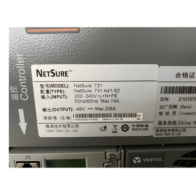Vertiv 48Vdc eingebettete Stromversorgung 19 Zoll Telekommunikationsgeräte Netsure 731A41 200A Schaltanlage
