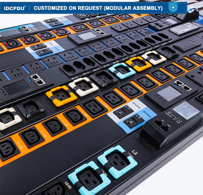 Maßgeschneiderte IDC Smart PDU Eingang AC380-415VAC Ausgang C220-250VAC 16A-25A Hochleistungs-PDU