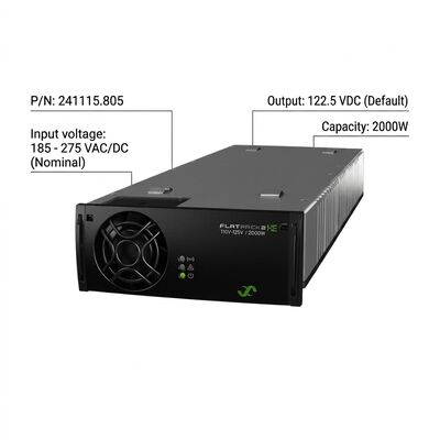 Eltek Flatpack2 110V 2000 HE Gleichrichtermodul Teilenummer: 241115.805 Hocheffiziente DC-Stromversorgung für Energieversorgungs-Umspannwerke