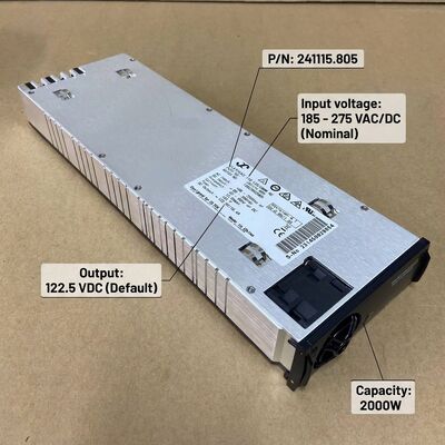 Eltek Flatpack2 110V 2000 HE Gleichrichtermodul Teilenummer: 241115.805 Hocheffiziente DC-Stromversorgung für Energieversorgungs-Umspannwerke