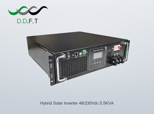 48V 5.5KW Hybrid Solar Inverter with 100A MPPT and LiFePO4 Compatibility for Smart Energy Systems