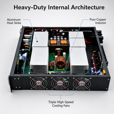 19 Inch 2U Rack Inverter 6KVA 4800W Pure Sine Wave 125VDC to 220VAC for Off-Grid Applications
