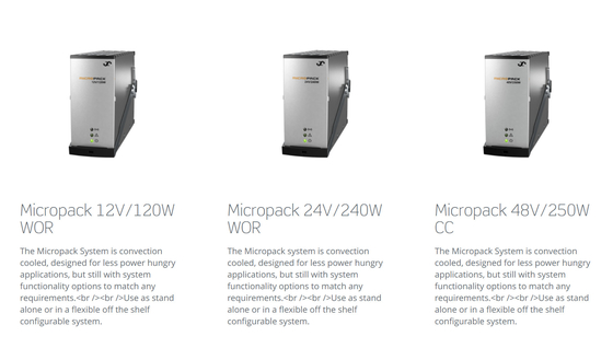Eltek Micropack System 120W1000W 12V 24V 48V Optionen mit kompakter Steuerung P/N: 241120.911 P/N: 241120.920 P/N: 241120.901